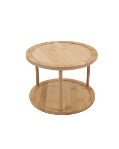 Bamboo Lazy Susan Turntable 2 Tiers