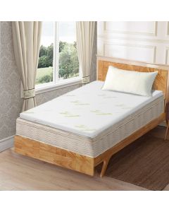 6cm Memory Foam Mattress Topper with Bamboo Cover - Single