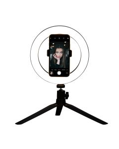 LED Studio Ring Light with Stand and Phone Holder 20cm