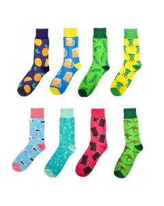 8 Pairs Fashion Novelty Funny Socks one Size 5-13 Men Socks Women Socks #2