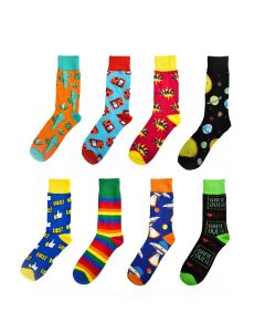 8 Pairs Fashion Novelty Funny Socks one Size 5-13 Men and Women Socks #3