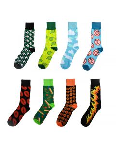 8 Pairs Fashion Novelty Funny Socks one Size 5-13 Men Socks Women Socks #4