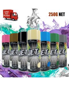 3PK 250g Spray Paint Can For Interior and Exterior 26 colours Fast Dry - Gloss Black