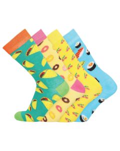 Novelty Fun Socks with Beautiful Gift Box 4PK