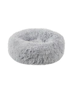 Plush Donut Faux Fur Calming Pet Nest - Grey - L