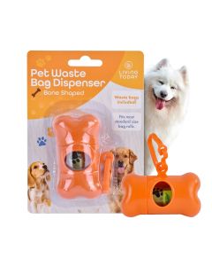 LIVINGTODAY Pet Dog Poop Dispenser and 15 Biodegradable Unscented Waste Bags