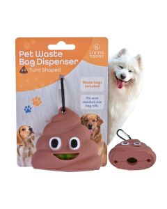 LIVINGTODAY Pet Dog Poop Dispenser and 15 Biodegradable Unscented Waste Bags