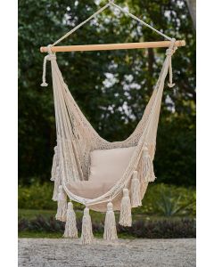 Deluxe Hammock Swing Chair in Plain Cream