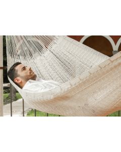 Outdoor undercover cotton Mayan Legacy hammock King size Marble