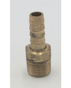 Parker brass 3/8" hose barb to 1/4" male pipe connector fitting