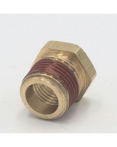 Parker brass 3/8" female to male 1/4" bushing coupling fitting