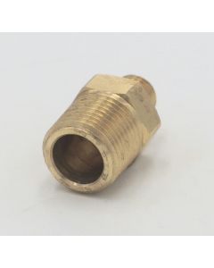 Parker brass 1/8" male to 1/4" male hex nipple fitting