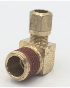 Parker brass 90 degree male 3/8 elbow to 1/2" tube npt fitting