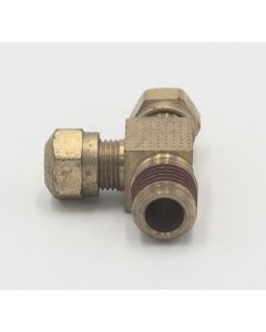 Parker brass male 1/4 tube to male 1/4" pipe run tee fitting