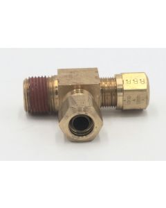 Parker brass male 1/2 tube to male 1/2" pipe run tee fitting