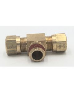 Parker brass male 5/8 tube to 1/2" pipe branch tee fitting