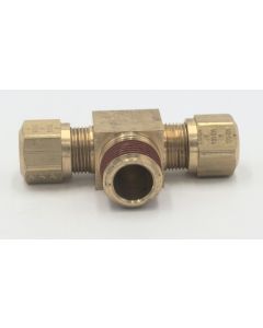 Parker brass male 1/2 tube to 3/8" pipe branch tee fitting