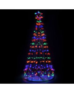 Jingle Jollys Solar Christmas Tree 2.1M 264 LED Xmas Tree Decor Multi Colour