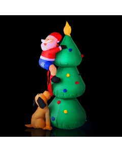 Jingle Jollys Christmas Inflatable Santa Tree 1.8M Illuminated Decorations