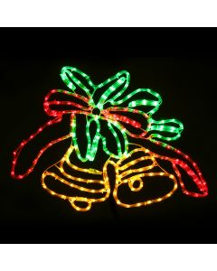 Jingle Jollys Christmas Lights 76cm Bells 216 LED Decorations