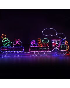 Jingle Jollys Christmas Lights 210cm Train 631 LED Decorations