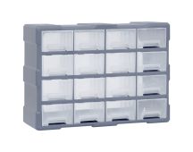 vidaXL Multi-drawer Organiser with 16 Middle Drawers 52x16x37 cm