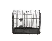 YES4PETS 24' Collapsible Metal Dog Rabbit Crate Puppy Cage Cat Carrier With Divider