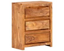 vidaXL Drawer Cabinet 60x33x75 cm Solid Wood Acacia