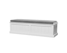 Artiss Storage Ottoman Blanket Box 140cm Fluted Grey