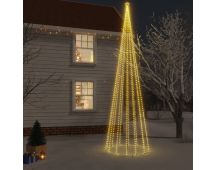 vidaXL Christmas Tree with Spike Warm White 1134 LEDs 800 cm