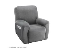 Artiss Recliner Chair Covers 1 Seater Velvet Grey