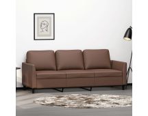 vidaXL 3-Seater Sofa Brown 180 cm Faux Leather