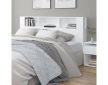 vidaXL Headboard Cabinet White 200x18.5x104.5 cm