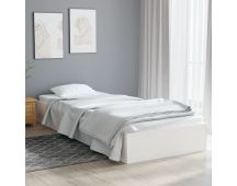 vidaXL Bed Frame White Solid Wood 92x187 cm Single Bed Size
