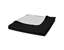 vidaXL Double-sided Quilted Bedspread Black/White 230 x 260 cm