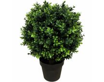 UV Resistant Artificial Topiary Shrub (Hedyotis) 50cm Mixed Green