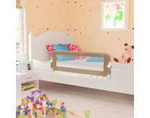 vidaXL Toddler Safety Bed Rail Taupe 120x42 cm Polyester