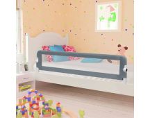 vidaXL Toddler Safety Bed Rail Grey 180x42 cm Polyester