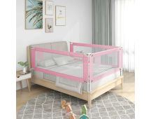 vidaXL Toddler Safety Bed Rail Pink 200x25 cm Fabric