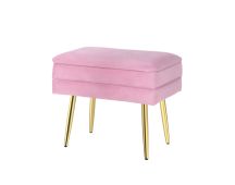 Artiss Ottoman Storage Foot Stool Velvet Pink