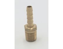 Parker brass 5/16" hose barb to 3/8" male pipe connector fitting