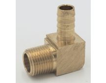 Parker brass 90 degree elbow 1/2" hose barb to 1/2" male pipe fitting