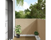 vidaXL Balcony Screen Beige 120x300 cm Oxford Fabric