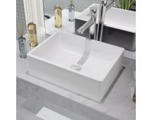 vidaXL Basin Ceramic White 41x30x12 cm