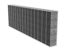 vidaXL Gabion Wall with Cover Galvanised Steel 600x50x200 cm