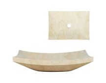 vidaXL Sink 50x35x12 cm Marble Cream