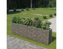 vidaXL Gabion Raised Bed Galvanised Steel 360x50x100 cm