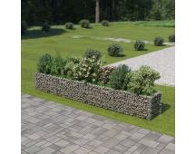 vidaXL Gabion Raised Bed Galvanised Steel 360x50x50 cm