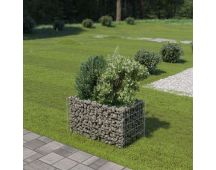 vidaXL Gabion Raised Bed Galvanised Steel 90x50x50 cm