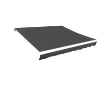 vidaXL Awning Top Sunshade Canvas Anthracite 300x250 cm